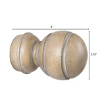 Legna Driftwood Sphere Finial Pair