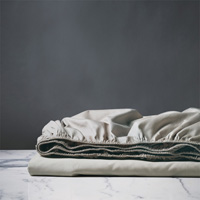 Deluca Sateen Fitted Sheet in Dove