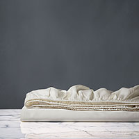 Lusso Sateen Fitted Sheet in Ivory