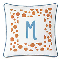 Hullabaloo Handpainted Monogram Decorative Pillow