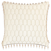 Jolene Beaded Trim Decorative Pillow