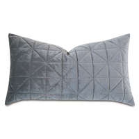 Nova Quilted Velvet King Sham in Heather