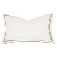 Tessa Satin Stitch King Sham in Ivory/Antique