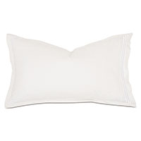 Tessa Satin Stitch King Sham in Ivory/White