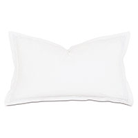 Tessa Satin Stitch King Sham in White/White