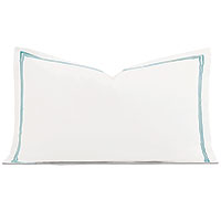 Enzo Satin Stitch King Sham In Aruba