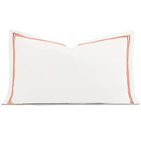 Enzo Satin Stitch King Sham in Coral