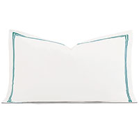 Enzo Satin Stitch King Sham in Peacock