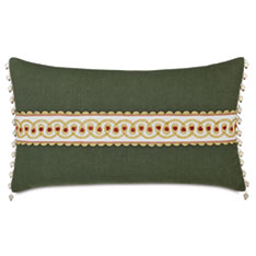 MANDERLEY EMBROIDERED BORDER DECORATIVE PILLOW