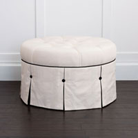 DOMINIQUE PLEATED OTTOMAN