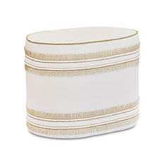 WREN FRINGE APPLIQUE OTTOMAN