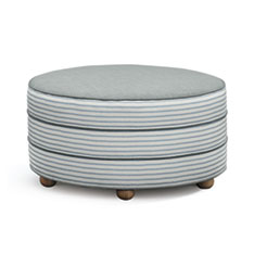HIGHCLERE STRIPED VINE OTTOMAN