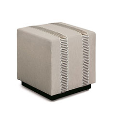 LAETITIA EMBROIDERED OTTOMAN