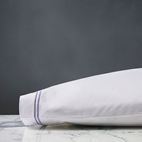 Enzo Satin Stitch Pillowcase in Heather