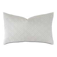 Coperta Diamond Quilted Queen Sham in Silver