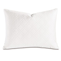 Coperta Diamond Quilted Queen Sham in White