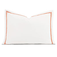 Enzo Satin Stitch Queen Sham in Coral