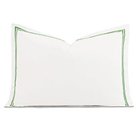 Enzo Satin Stitch Queen Sham In Emerald