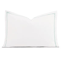 Enzo Satin Stitch Queen Sham in Lake