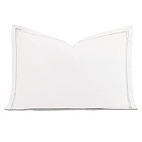 Enzo Satin Stitch Queen Sham in Silver