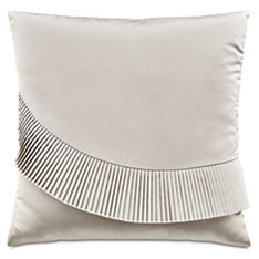 ROMILLY PLEATED APPLIQUE DECORATIVE PILLOW