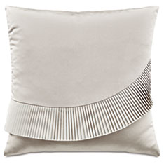 ROMILLY PLEATED APPLIQUE DECORATIVE PILLOW