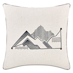 RIVER EMBROIDERED DECORATIVE PILLOW