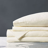 Fresco Sateen Sheet Set in Ivory