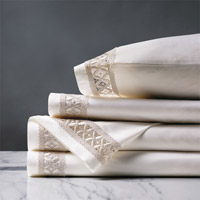 Juliet Lace Sheet Set in Ivory/Ivory