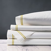 Enzo Satin Stitch Sheet Set in Daffodil