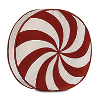 Tannenbaum Swirl Tambourine Decorative Pillow In Rust