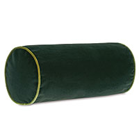 Uma Velvet Bolster in Emerald