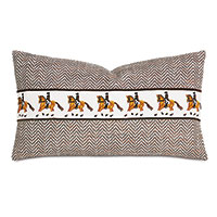 STALLION EMBROIDERED DECORATIVE PILLOW