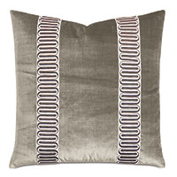 Velda Embroidered Border Decorative Pillow