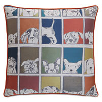 LUCKY DOG MULTICOLORED DECORATIVE PILLOW