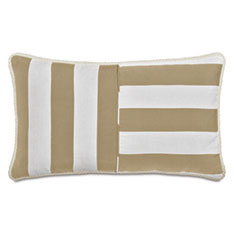 RIPTIDE STRIPED DECORATIVE POLLOW IN KHAKI