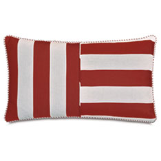 RIPTIDE STRIPED DECORATIVE POLLOW IN RED