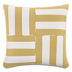 RIPTIDE GEOMETRIC DECORATIVE PILLOW IN SUNSHINE