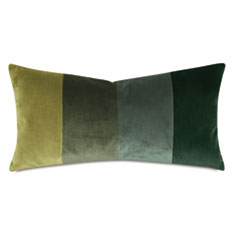 UMA COLORBLOCK DECORATIVE PILLOW IN PEACOCK