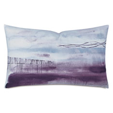 PALETTE HAND PAINTED DECORATIVE PILLOW IN PLUM