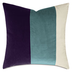 PALETTE VELVET DECORATIVE PILLOW IN LAGOON