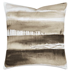 PALETTE HAND PAINTED DECORATIVE PILLOW IN TRUFFLE