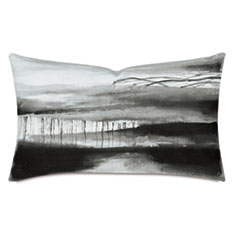 PALETTE HAND PAINTED DECORATIVE PILLOW IN CHARCOAL