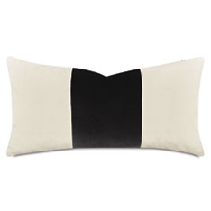 UMA COLORBLOCK DECORATIVE PILLOW IN BONE BLACK