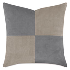 UMA COLORBLOCK DECORATIVE PILLOW IN GREIGE