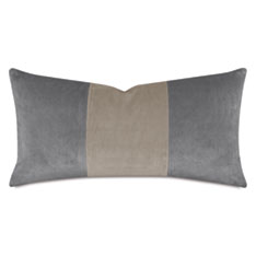 UMA COLORBLOCK DECORATIVE PILLOW IN GREIGE