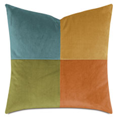 UMA COLORBLOCK DECORATIVE PILLOW IN NEON