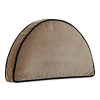 Velvet Demilune Decorative Pillow in Khaki