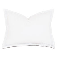 Tessa Satin Stitch Standard Sham in White/White