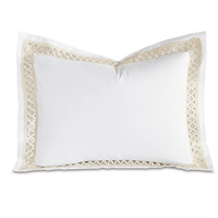 Juliet Lace Standard Sham in White/Ivory